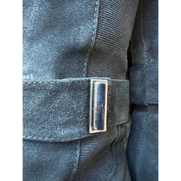 Aquatalia Giada Black Suede Leather Tall Zip Up Riding Boots Women's Size 8.5 - Picture 11 of 16